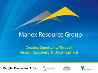 People. Properties. Price.  PEOPLE The Manex Group includes professionals and experts with