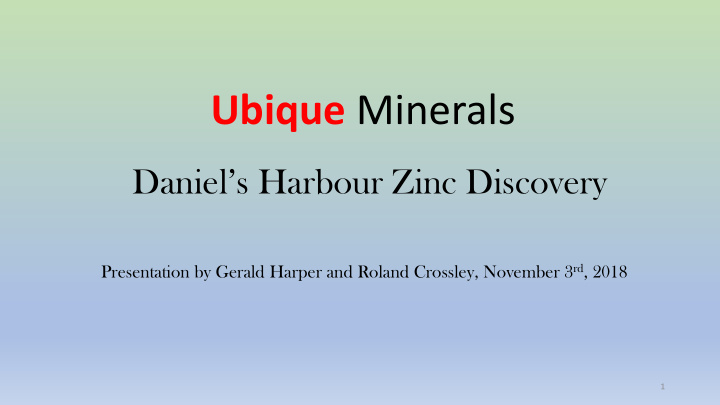 ubique minerals