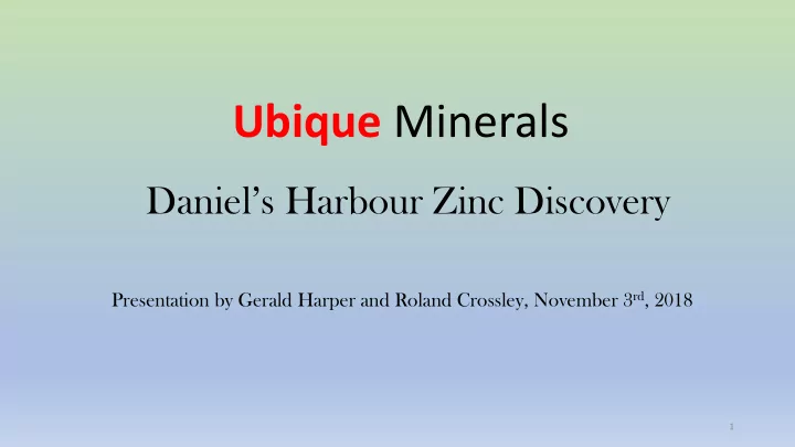 ubique minerals