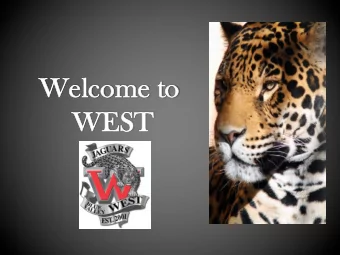 Welcome  me t  to  WE  WEST  BV West Counselors Mr.  Stone Students A-C Ms. Coronado Students Me-R