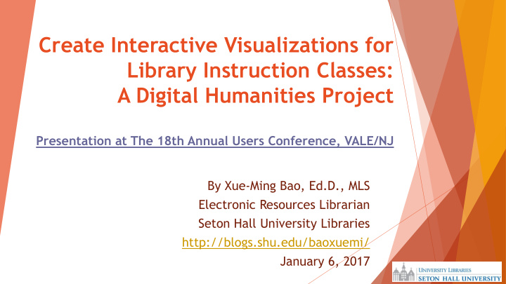 create interactive visualizations for library instruction