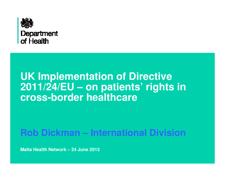 uk implementation of directive 2011 24 eu on patients