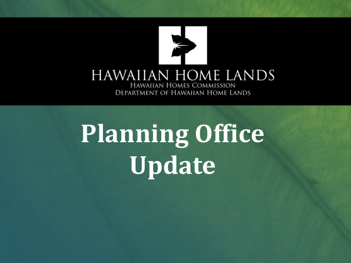 planning office update kauai regional plans anahola town
