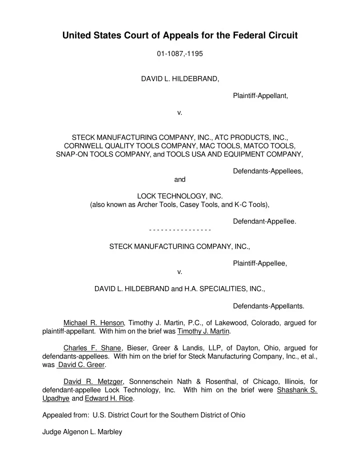 united states court of appeals for the federal circuit