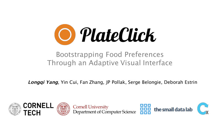 bootstrapping food preferences through an adaptive visual