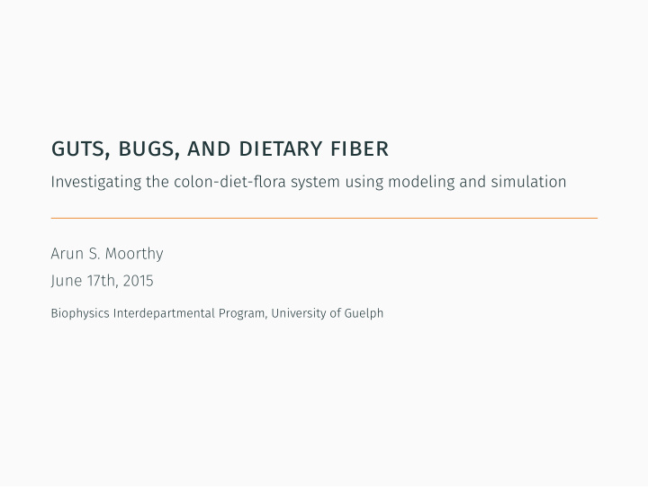 guts bugs and dietary fiber
