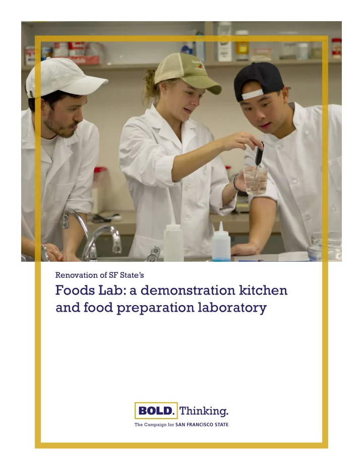 food s lab a demonstration kitchen and food preparation