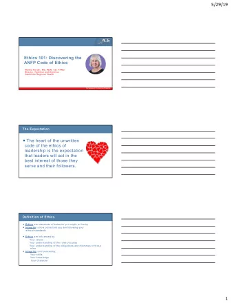5/29/19  Ethics 101: Discovering the  ANFP Code of Ethics  Martha Rardin, MS, RDN, CD, FAND