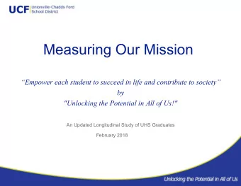 Measuring Our Mission  Empower each student to succeed in life and contribute to society  by