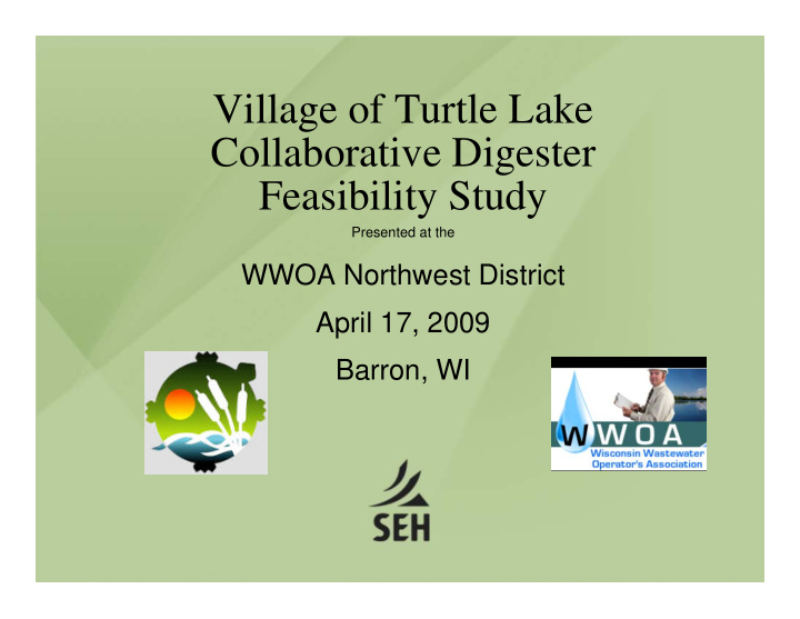 village of turtle lake collaborative digester feasibility