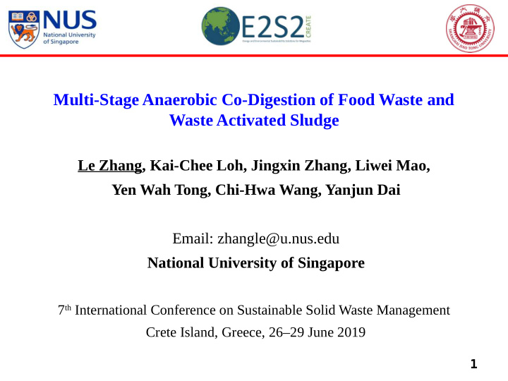 multi stage anaerobic co digestion of food waste and