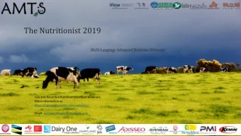 The Nutritionist 2019  Live and Recorded Ruminant Nutrition Webinars  More Information at