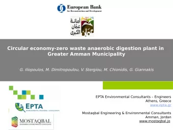 Circular economy-zero waste anaerobic digestion plant in  Greater Amman Municipality  G.
