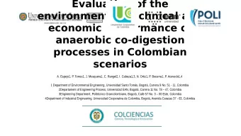 Evaluation of the  environmental, technical and  economic performance of  anaerobic co-digestion