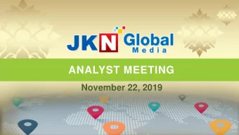 ANALYST MEETING  November 22, 2019  1  Disclaimer  The information (Confidential Information)