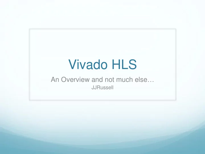 vivado hls