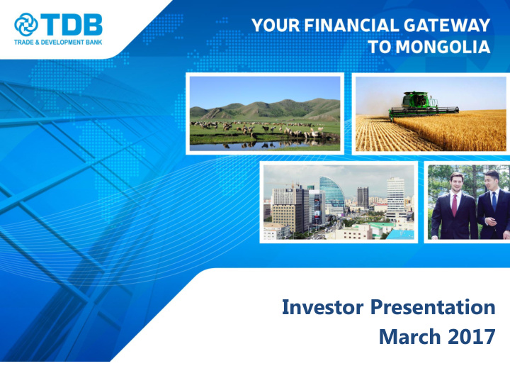 investor presentation march 2017 disclaimer