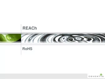 REACh  RoHS  Agenda  RoHS  Page 3 - 6 RoHS  Directive  1.  Page 3 RoHS  Objectives  2.  Page