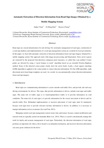 Abstract  Road signs are crucial infrastructures for safe driving. For systematic management of