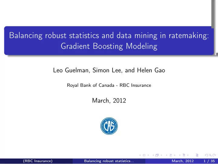 balancing robust statistics and data mining in ratemaking