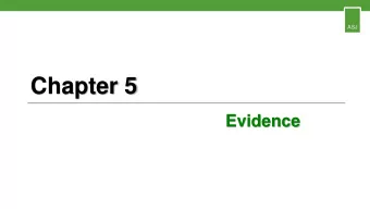 Chapter 5  Evidence  ASJ  Stages of an Audit  Evidence and Auditor  ASJ ISA 500 Audit evidence sets