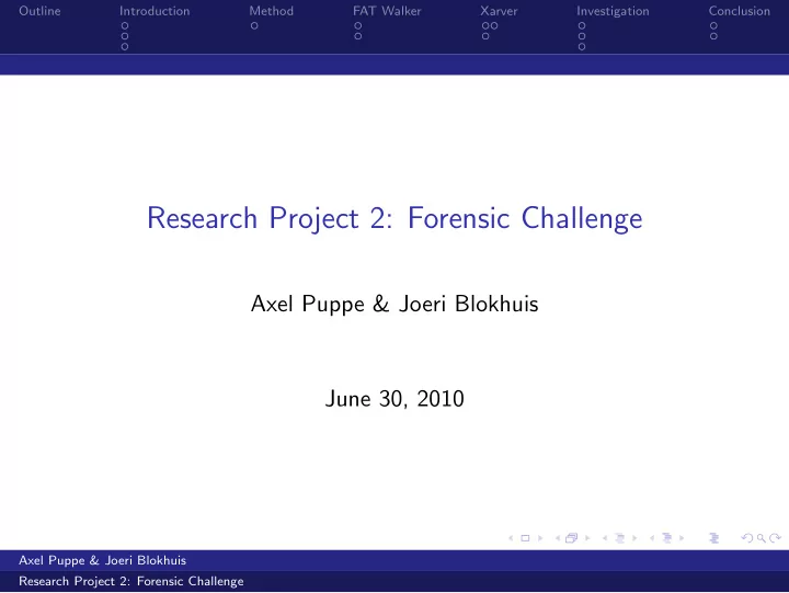 research project 2 forensic challenge