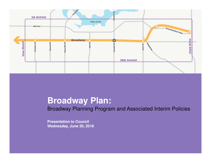broadway plan