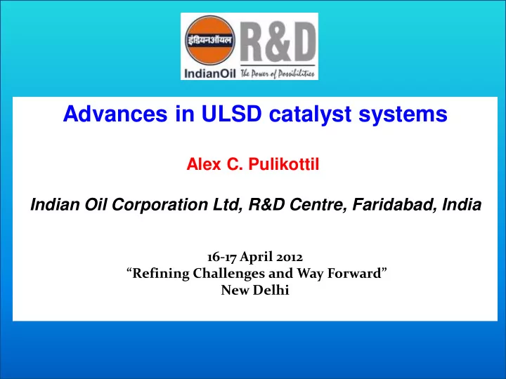 diesel quality current global scenario