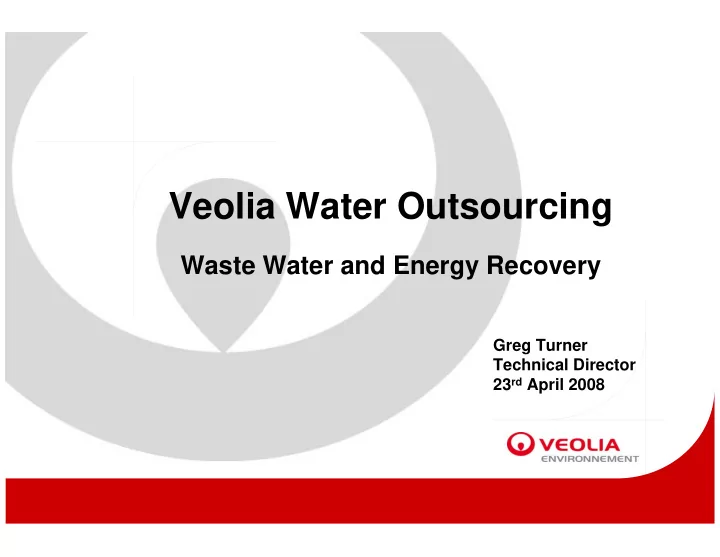veolia water outsourcing