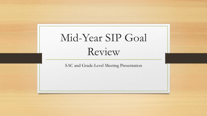 mid year sip goal review