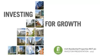 Irish Residential Properties REIT plc  INVESTOR PRESENTATION - 2017  D I S C L A I M E R