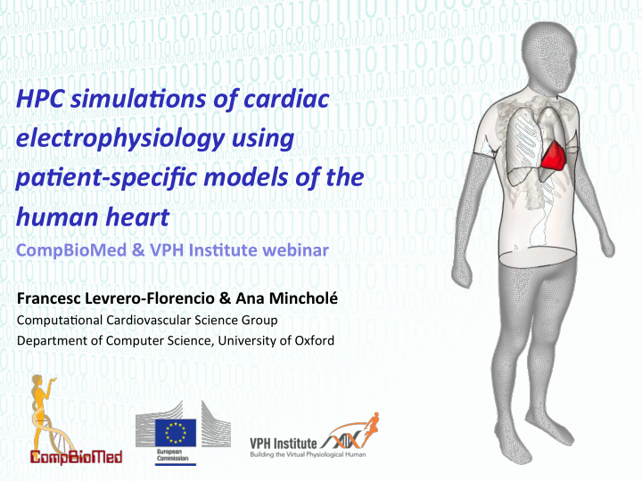 hpc simula ons of cardiac electrophysiology using pa ent