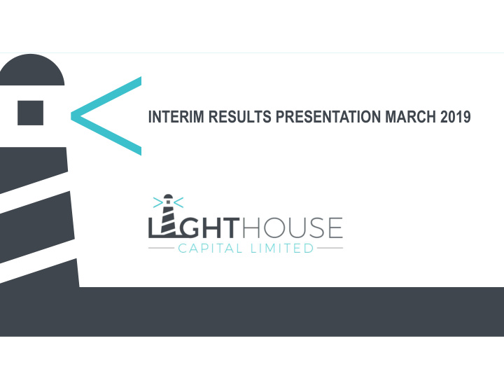 interim results presentation march 2019