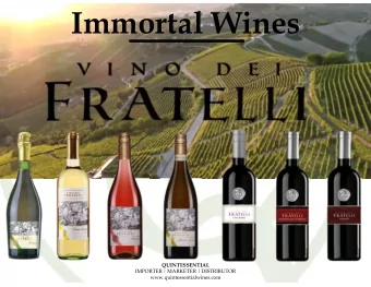 Immortal Wines  QUINTESSENTIAL  IMPORTER | MARKETER | DISTRIBUTOR  www.quintessentialwines.com