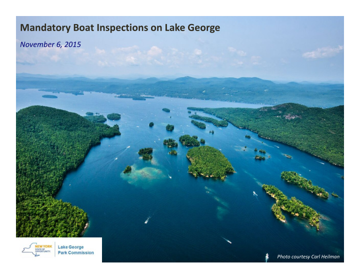 mandatory boat inspections on lake george