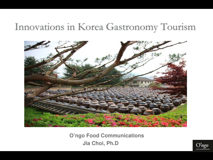 innovations in korea gastronomy tourism