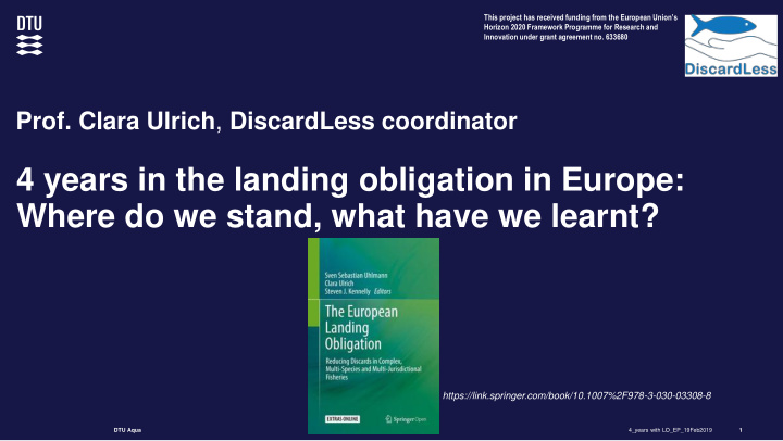 4 years in the landing obligation in europe
