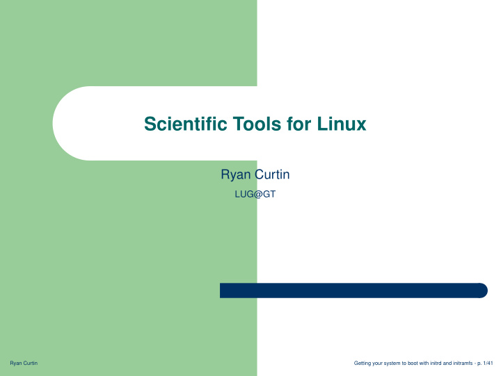 scientific tools for linux