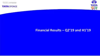 Financial Results  Q219 and H119  1  2  Quarterly  Cumulative  Particulars Q119 Q219