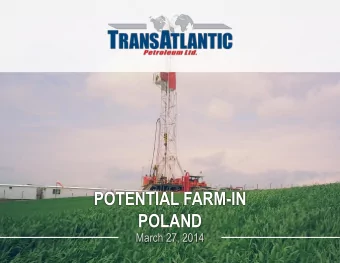 POLAND  March 27, 2014  FORWARD LOOKING STATEMENTS  Outlooks, projections, estimates, targets and