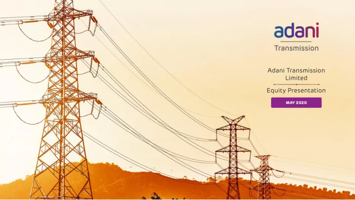 adani transmission limited equity presentation