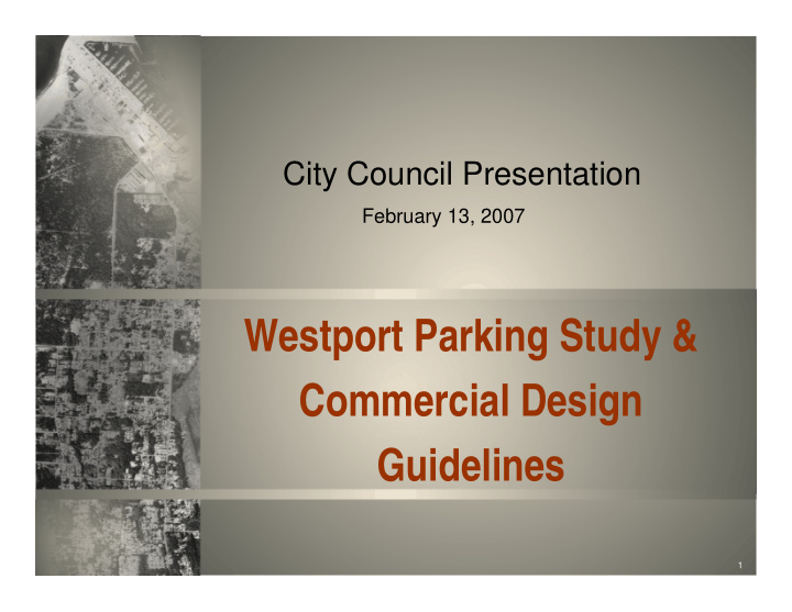 westport parking study commercial design guidelines