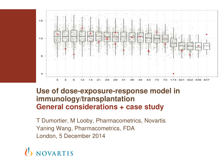 use of dose exposure response model in immunology
