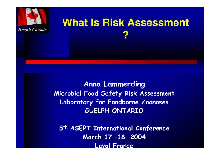 what is risk assessment