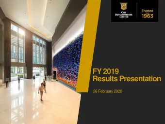 FY 2019  Results Presentation  26 February 2020  Agenda      General Overview &amp;