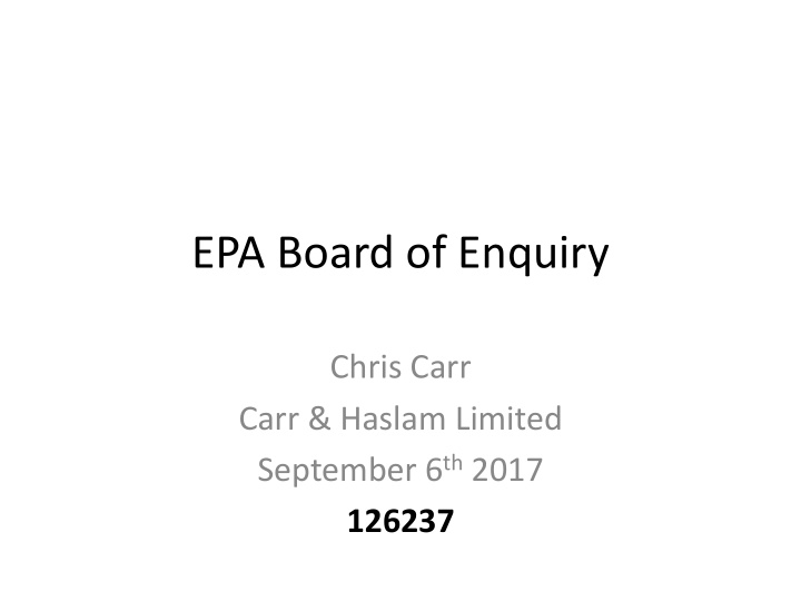 epa board of enquiry