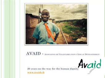 M ISSION AND VALUES  AVAID - Association de Volontaires pour lAide au Dveloppement,