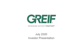 July 2020  Investor Presentation  Safe harbor  FORWARD-LOOKING STATEMENTS    This presentation