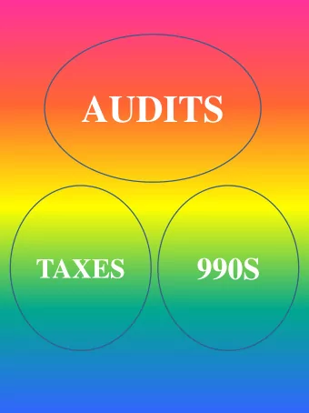 AUDITS  990S  TAXES Auditing Your Treasurers Records  Please use the Audit Outline to guide you
