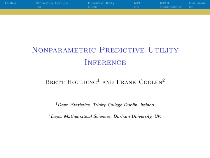 nonparametric predictive utility inference